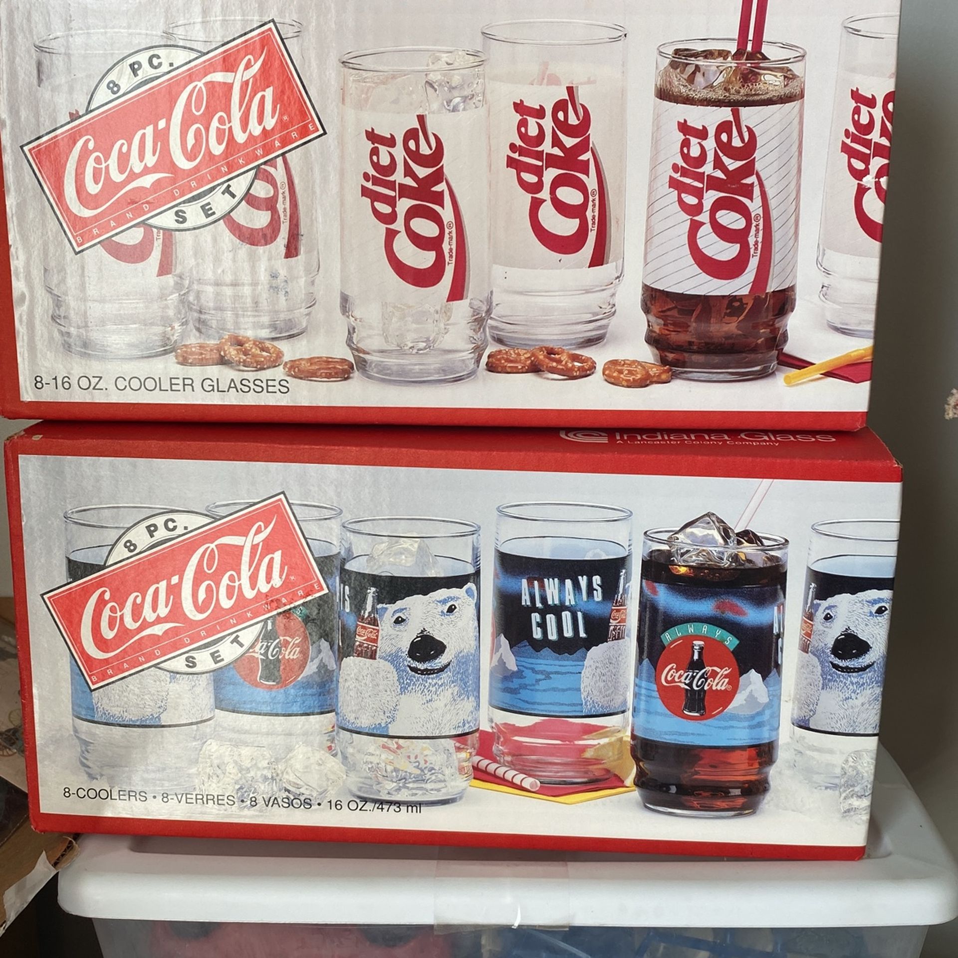 Unopened Collectible Coca Cola Glasses 