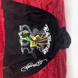 Black Ed Hardy Graphic Hoodie