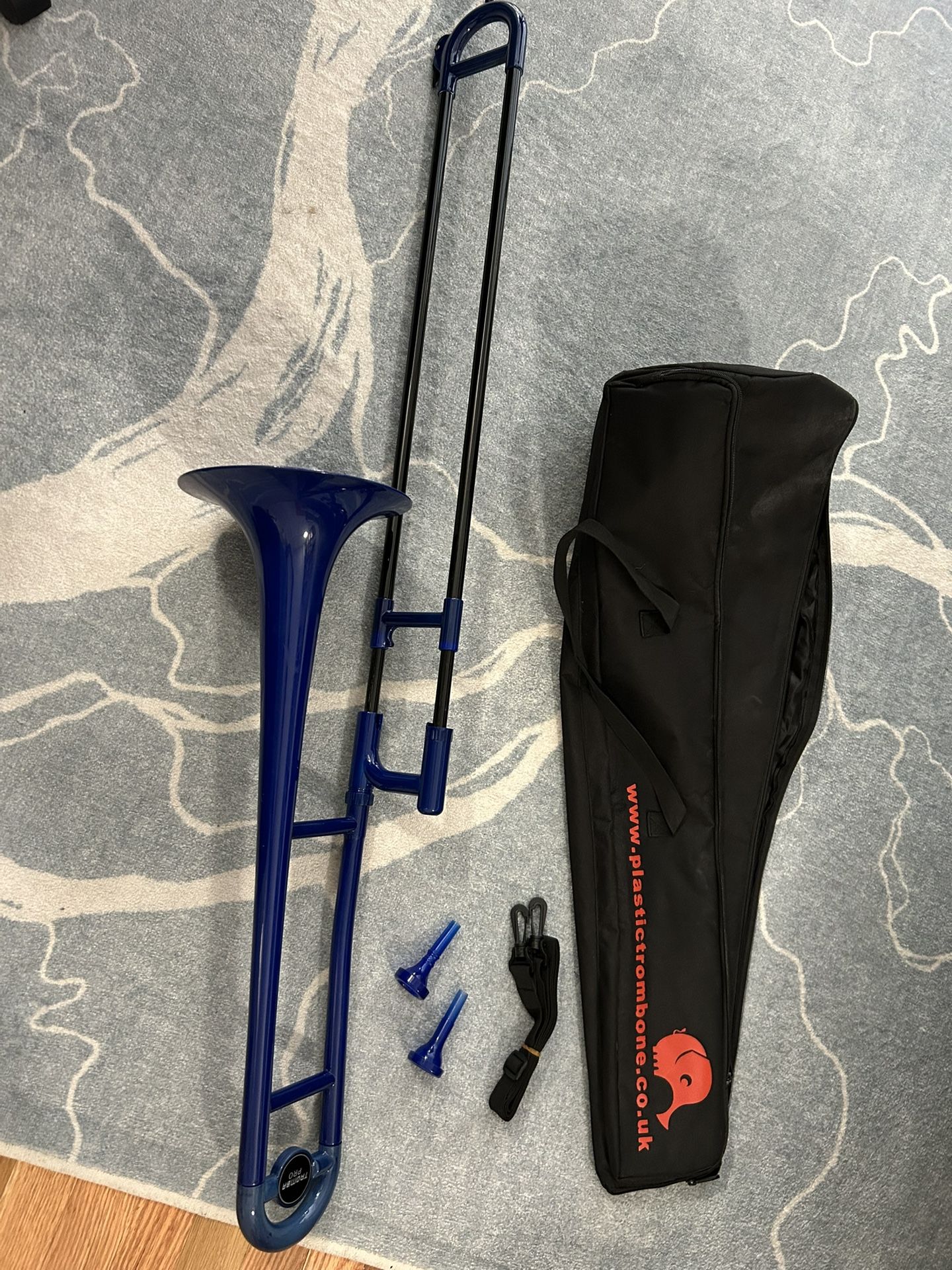 ANOTHER 50% PRICE CUT Blue plastic Trombone