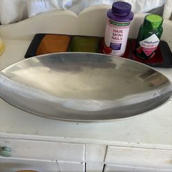 Large Silver Metal Tray