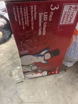 3 Piece Snowmen Family