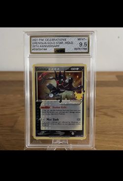 Pokemon Greninja Gold Star SWSH144 Sword & Shield Promo Holo Eng AGS 9.5