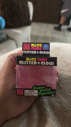 Nee Doh Nice Cube Glitter & Glow Squishy Toy