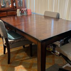 Dark Brown Dining Table 