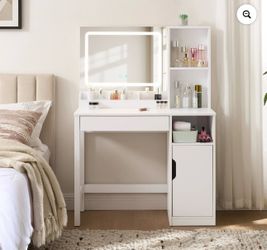 Vanity with mirror