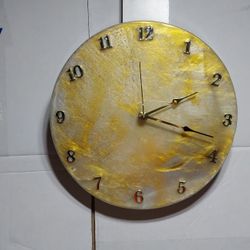 Epoxy Resin Wood Clock Hand Made Echo A Mano 