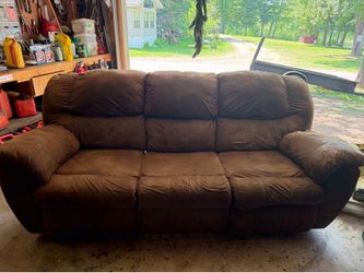 Microfiber Dual Recliner Couch