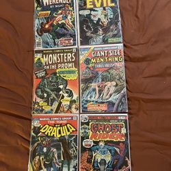 COMICS: Lot Of 6 vintage Marvel Monster/, Horror Comics