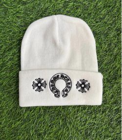 Chrome Hearts White Embroidered Beanie