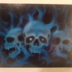 Custom Airbrushed Skulls And True Fire