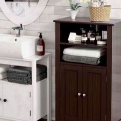 Homfa Bathroom Floor Cabinet Storage