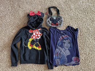 Disney Parks Hoodie, Shirt And Purse 