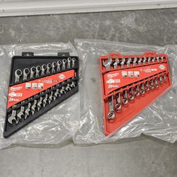 Milwaukee SAE/Metric Combination Wrench Mechanics Tool Set (22-Piece)