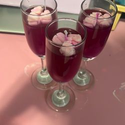 Sweet Rose Champagne Flute Candles