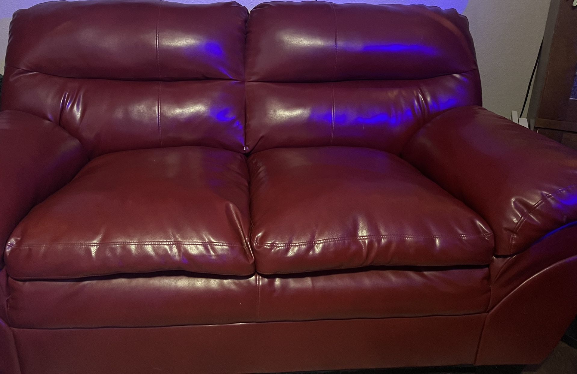 Red Leather Couch