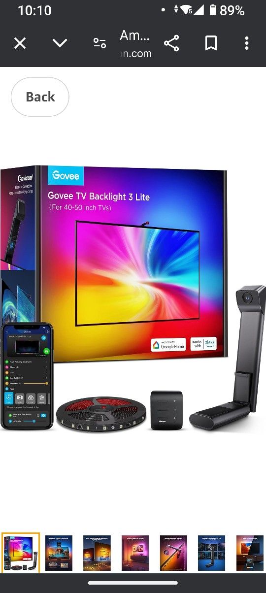 Govee 3 TV Backlights For 50 To 55 Inch TV