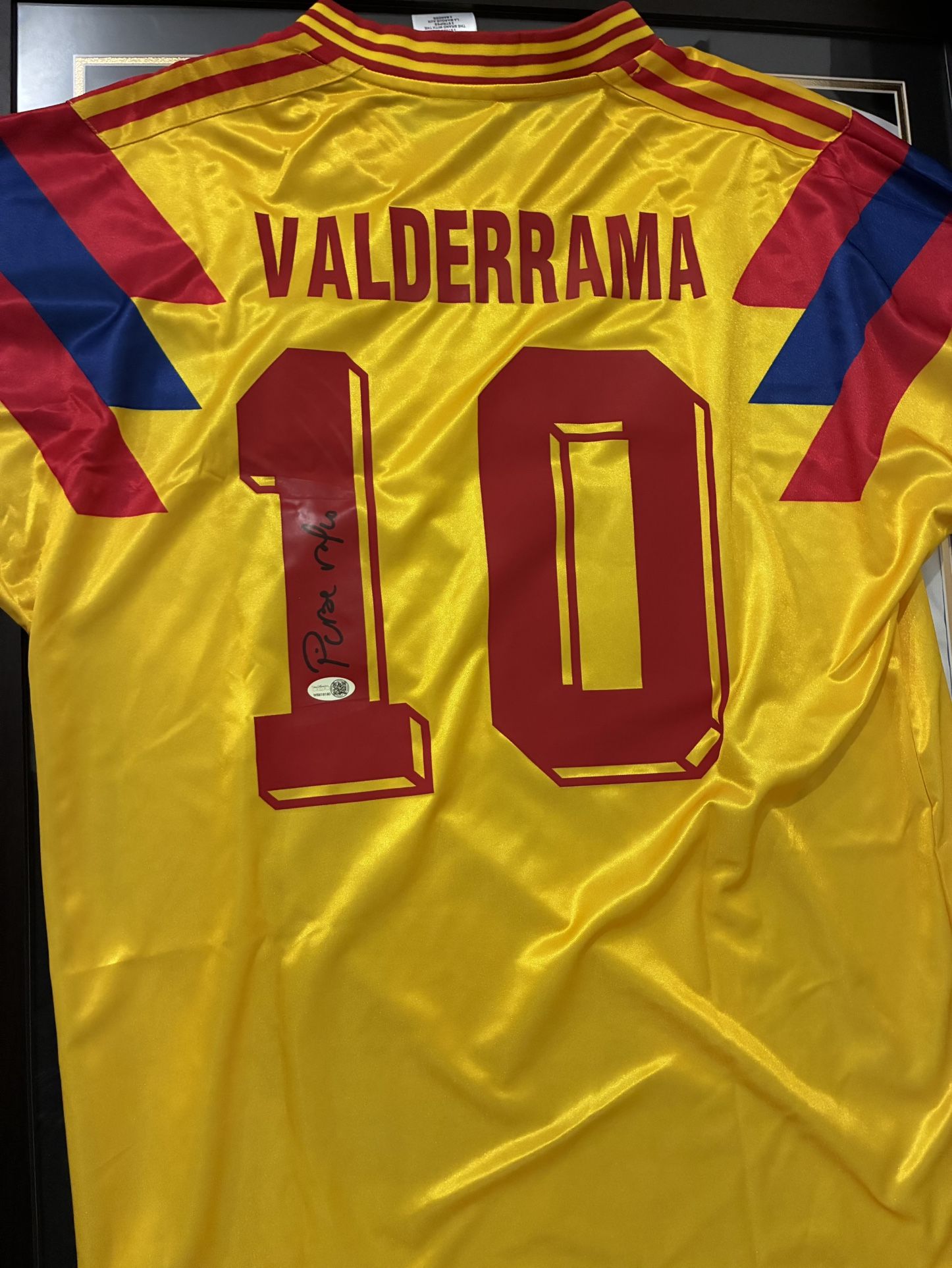 Authentic Colombia Signed Valderama Jersey 