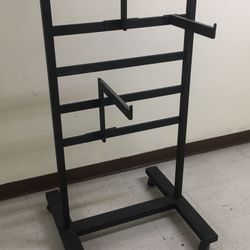 Display Rack With Wheels With Adjustable Bracket