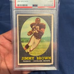 Jim Brown Rookie Card PSA 2 