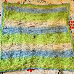 Crocheted baby blanket