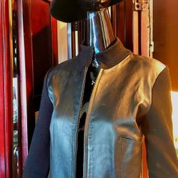 Mossimo Fitted Leather Coat