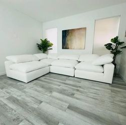 White Modular Cloud Sectional Sofa