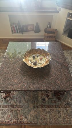 Granite Table with Metal Frame