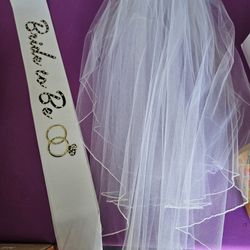 Bachelorette Sash And Veil