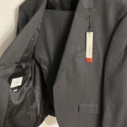NEW Perry Ellis Portfolio Men's Gray 2 Piece Suit 42S 36W Unworn