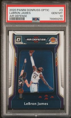2020 Panini Donruss Optic LeBron James Air Defense PSA 10