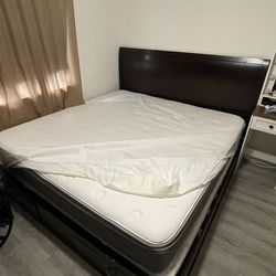King Size Mattress + Bed Frame + Box Springs – $380