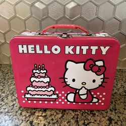 HELLO KITTY TIN BOX HELLO KITTY BIRTHDAY CAKE METAL BOX