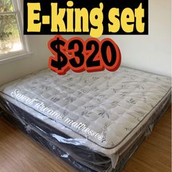 E-king Size Euro Pillow Top Mattress Set‼️