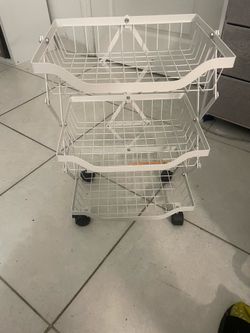Three tier on wheels storage