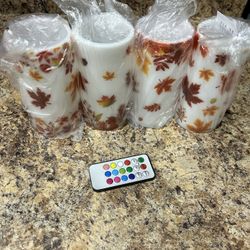 4 pack fall frameless candles