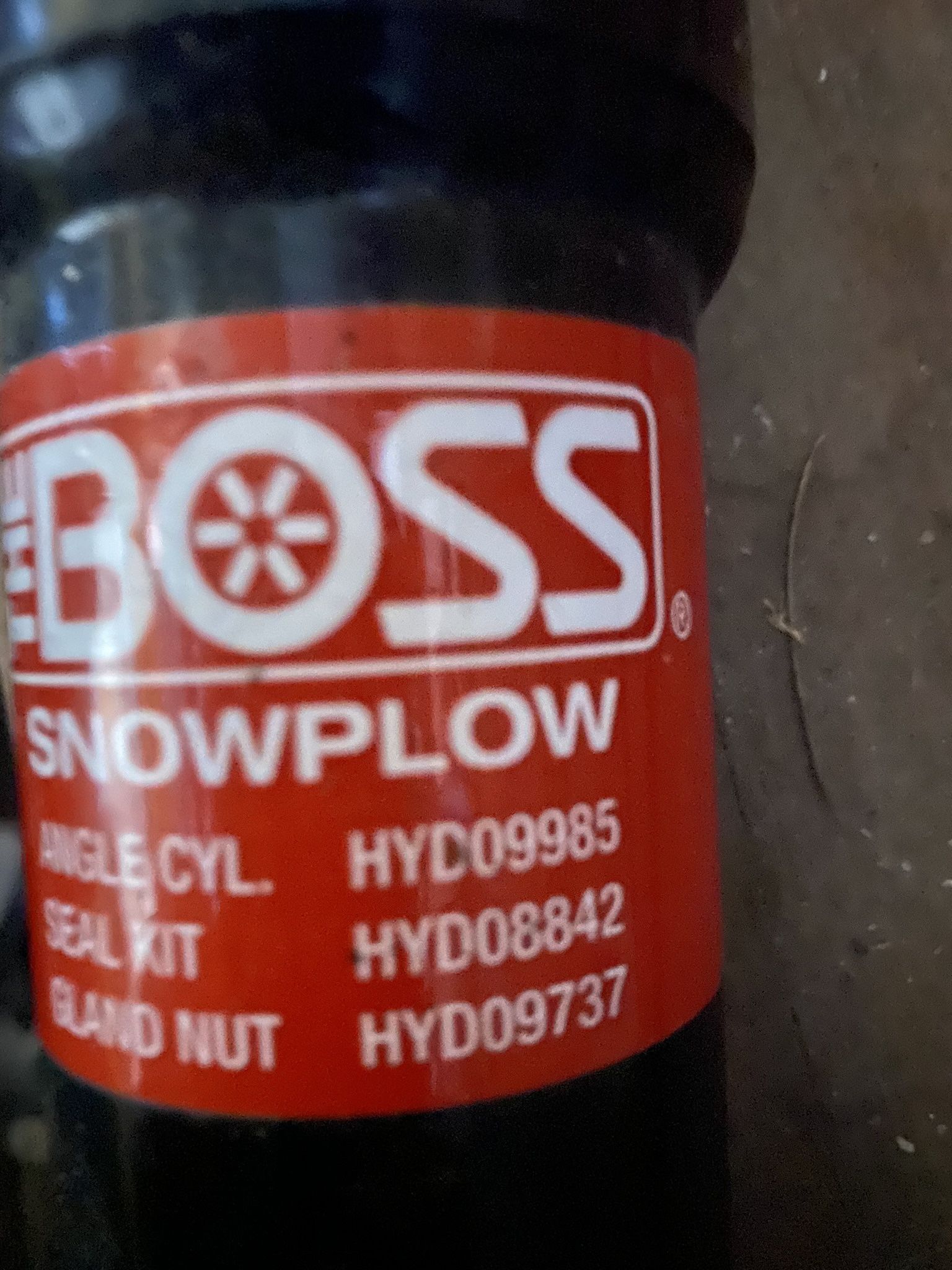New boss snow plow cylinder HYDO9985