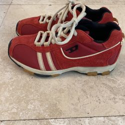 Authentic Vintage Diesel Red Sneaker Shoes, Womens Size 5 