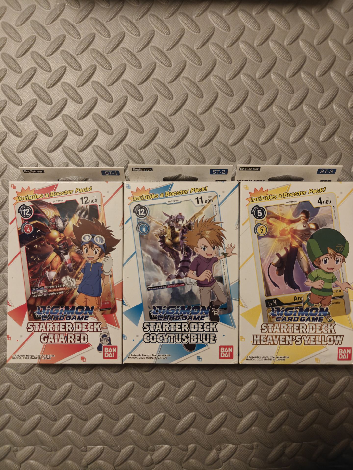 Digimon Card Game 3 Starter Deck Set Red Blue and Yellow (English)