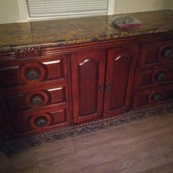 Antique Marble Top Dresser 