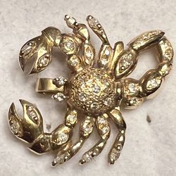 18k Gold Diamond Brooch/Pendant