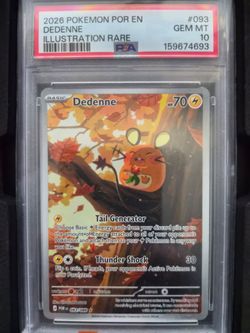Dedenne Illustration Rare PSA 10 Pokémon Card