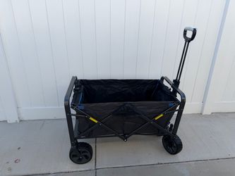 Folding Utility Wagon Cart with Pull Handle