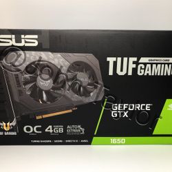 ASUS TUF Gaming GeForce GTX 1650 OC Edition 4GB GDDR6 PCI Express 3.0 Video Card TUF-GTX1650-O4GD6-P-GAMING **NEW**