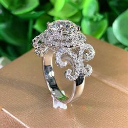  Engagement Cz Ring   With Box Sz 7