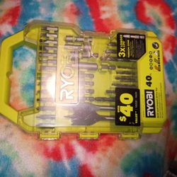 Ryobi Drill And Impact Drive Kit 40 Pcs