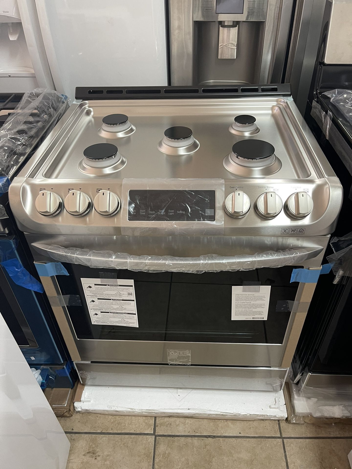 Lg ThinQ 5  Burner Gas Range With ProConvection Oven 