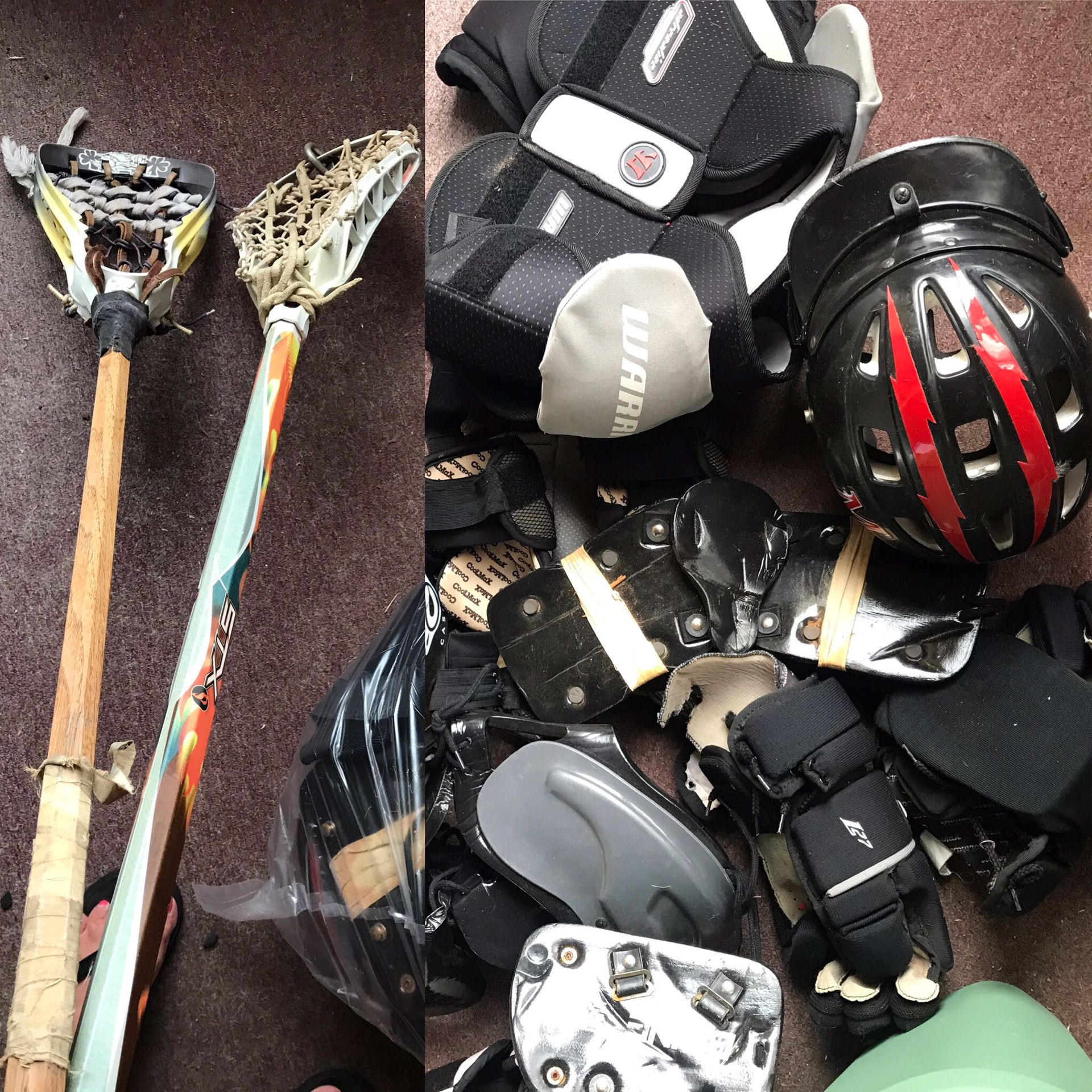 2 sets old used a Lacrosse equipment. FREE