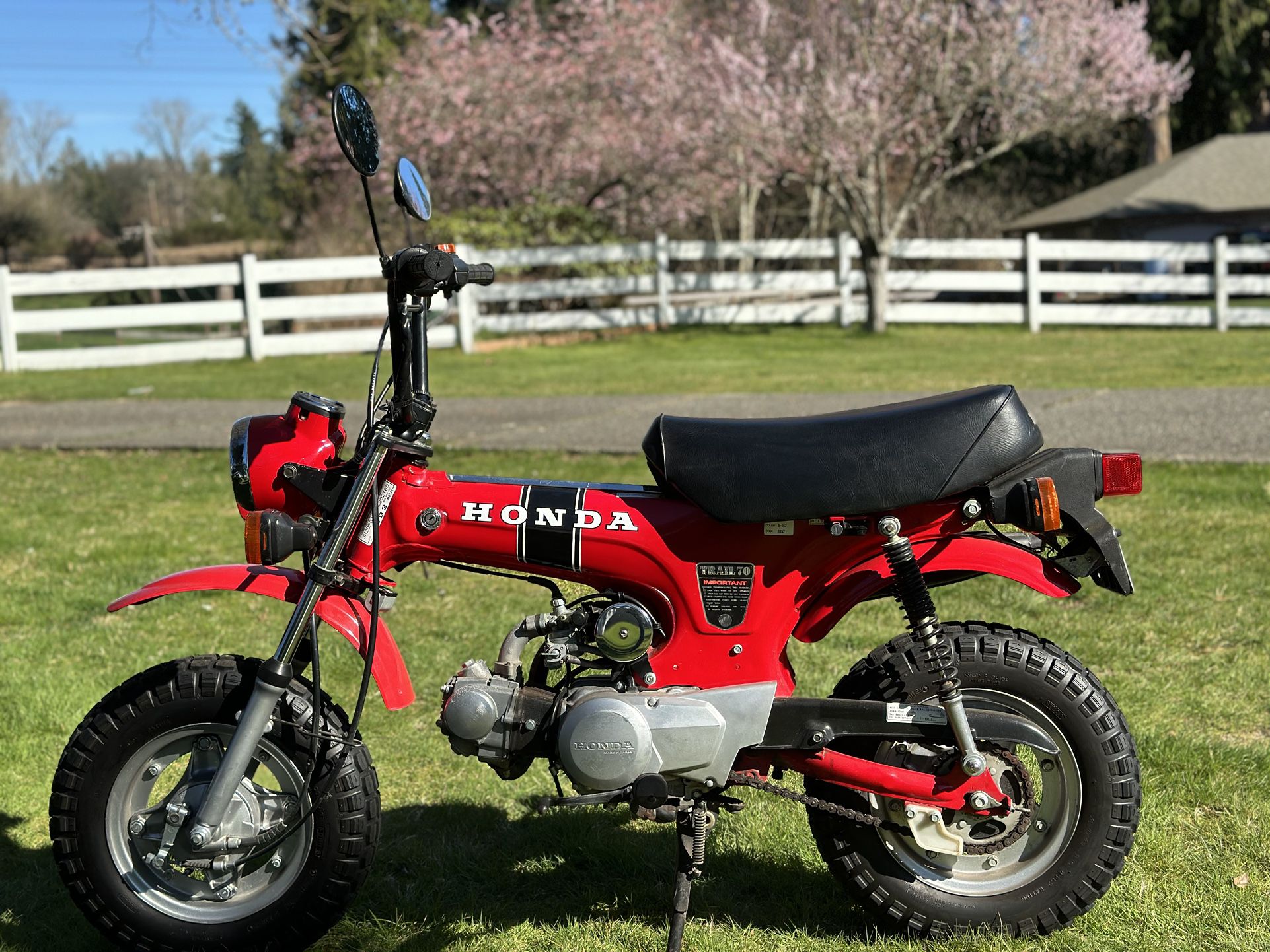 1993 Honda Dirt Bike Ct70 Motorcycle 