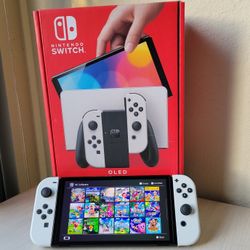 Nintendo Switch OLED 200 Games + 1000p Retros + Movies + Online Game Shop
