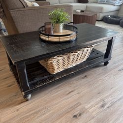 Wooden coffee table